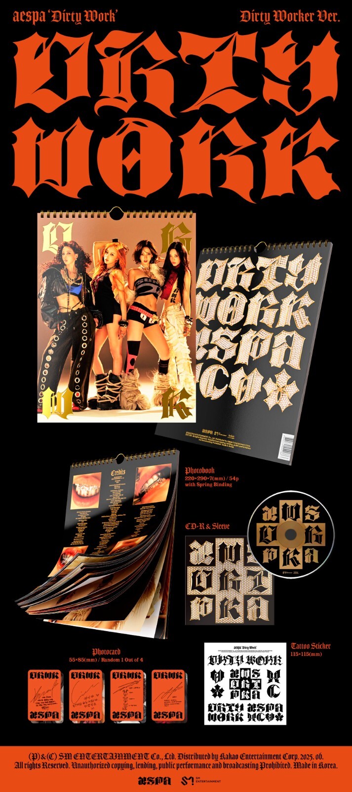 [POB_Member Opt.] aespa [Dirty Work] 1st Single album / Dirty Worker Ver.