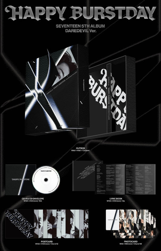 SEVENTEEN [HAPPY BURSTDAY] DAREDEVIL Ver (Carat Ver) / 5th Album